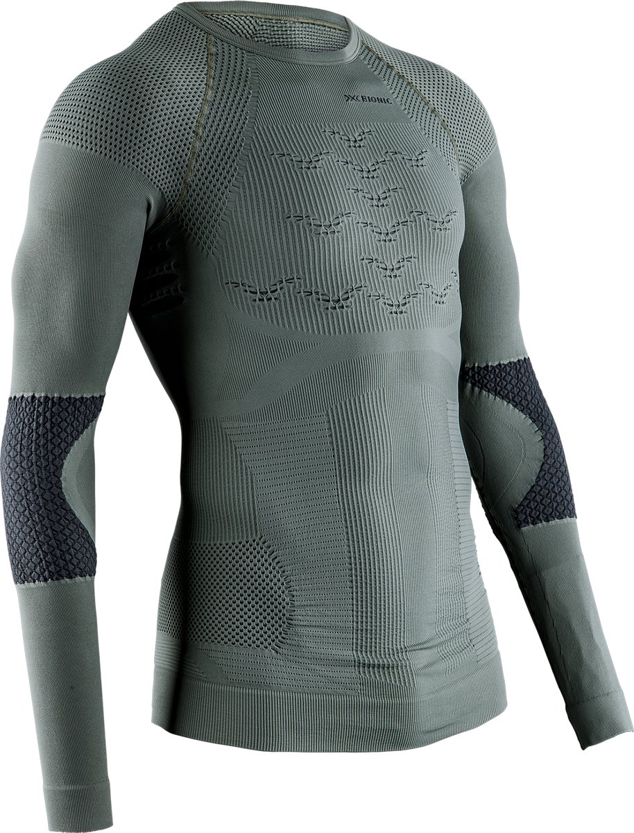 X-Bionic X-Plorer Energizer 4.0 Sportshirt Lange Mouwen Olijfgroen/Antraciet Maat L