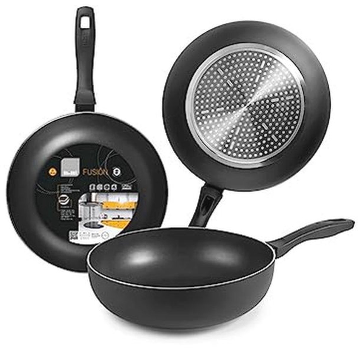 Diepe Koekenpan 20 cm - Aluminium Antiaanbaklaag Geschikt voor Inductie