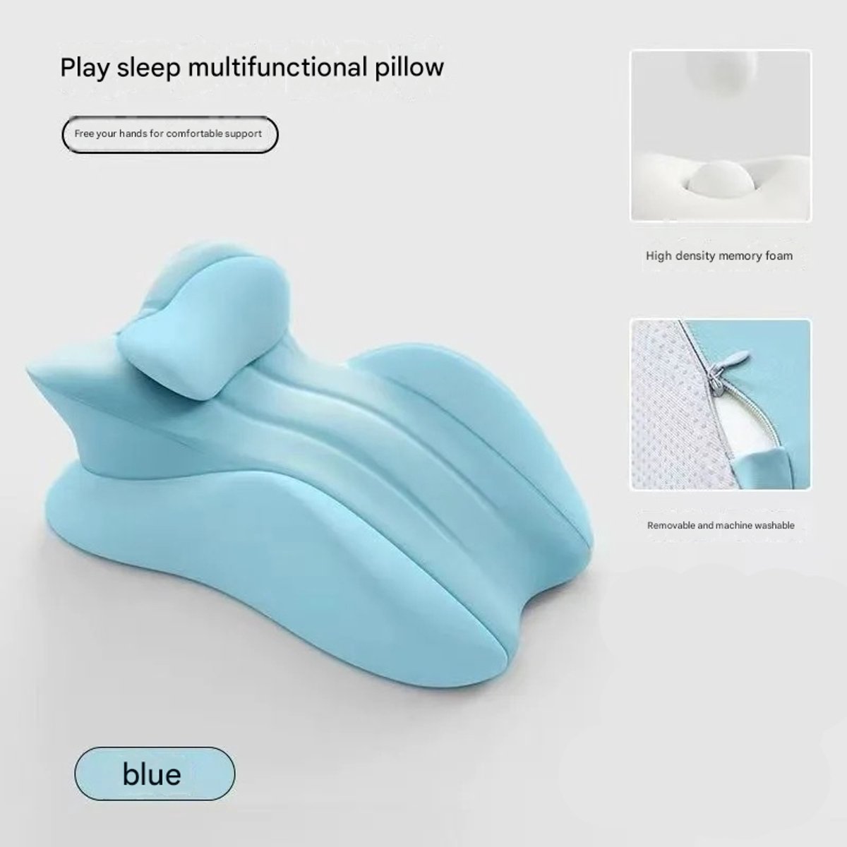 Blue Set - Multifunctioneel bedkussen voor meerdere slaapposities