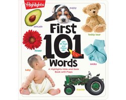 Eerste 101 Woorden Leerboek met Flappen voor baby's en peuters