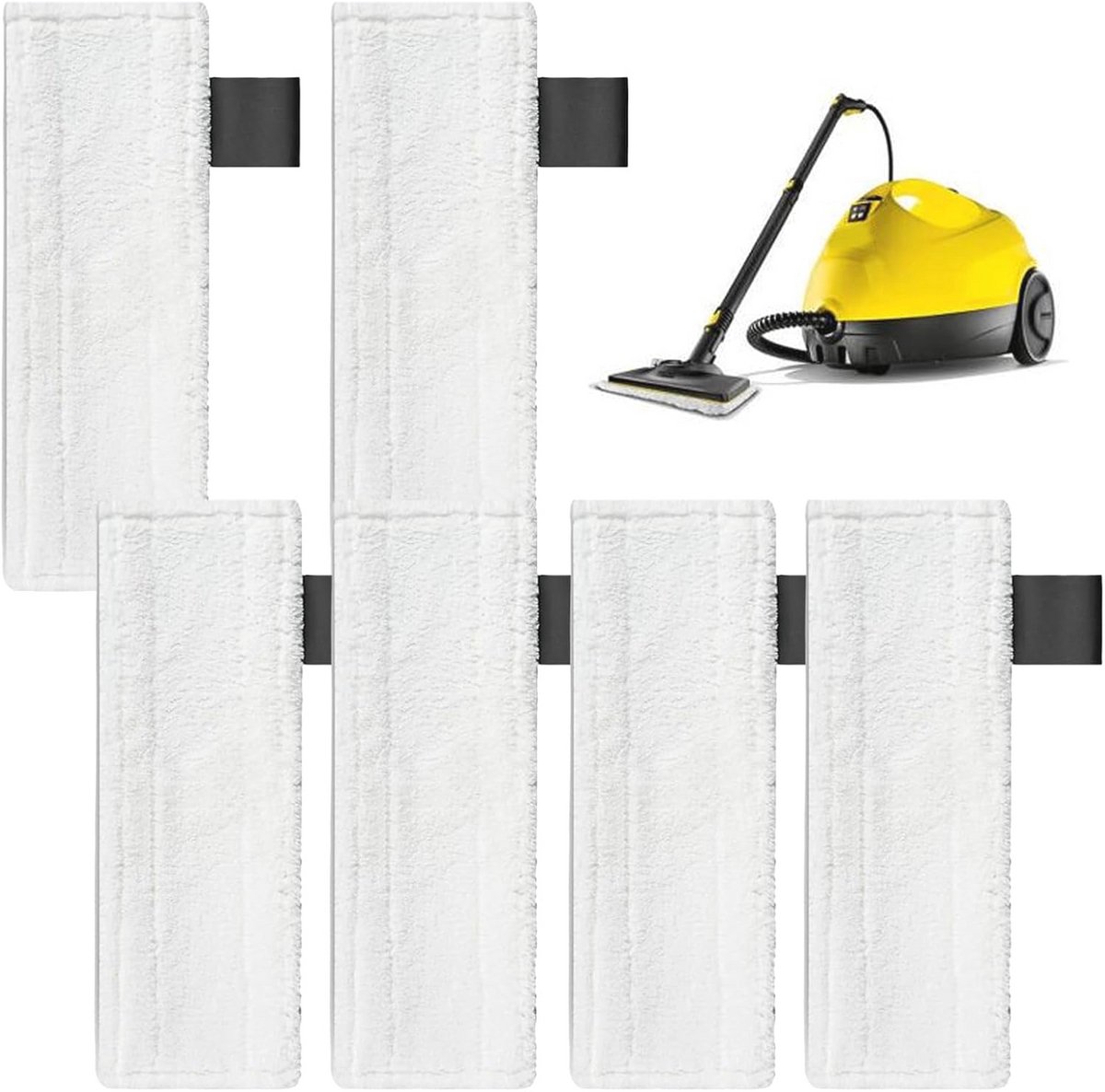 6 Stuks Microvezel Reserve Doeken voor Stoomreiniger - Geschikt voor Easyfix Modellen