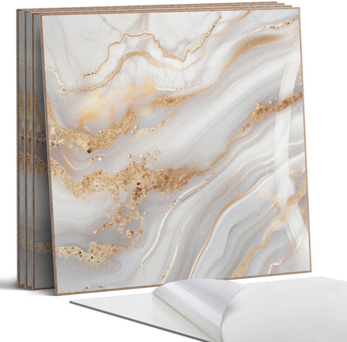Coloray Wandpanelen Zelfklevend - Abstracte golven met details Zelfklevende Wandpanelen -