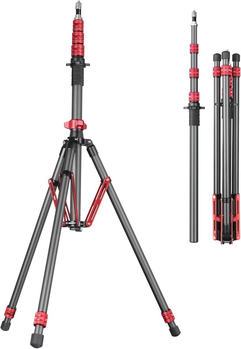 Verstelbare Koolstofvezel Lichtstandaard 260 cm voor Fotografie