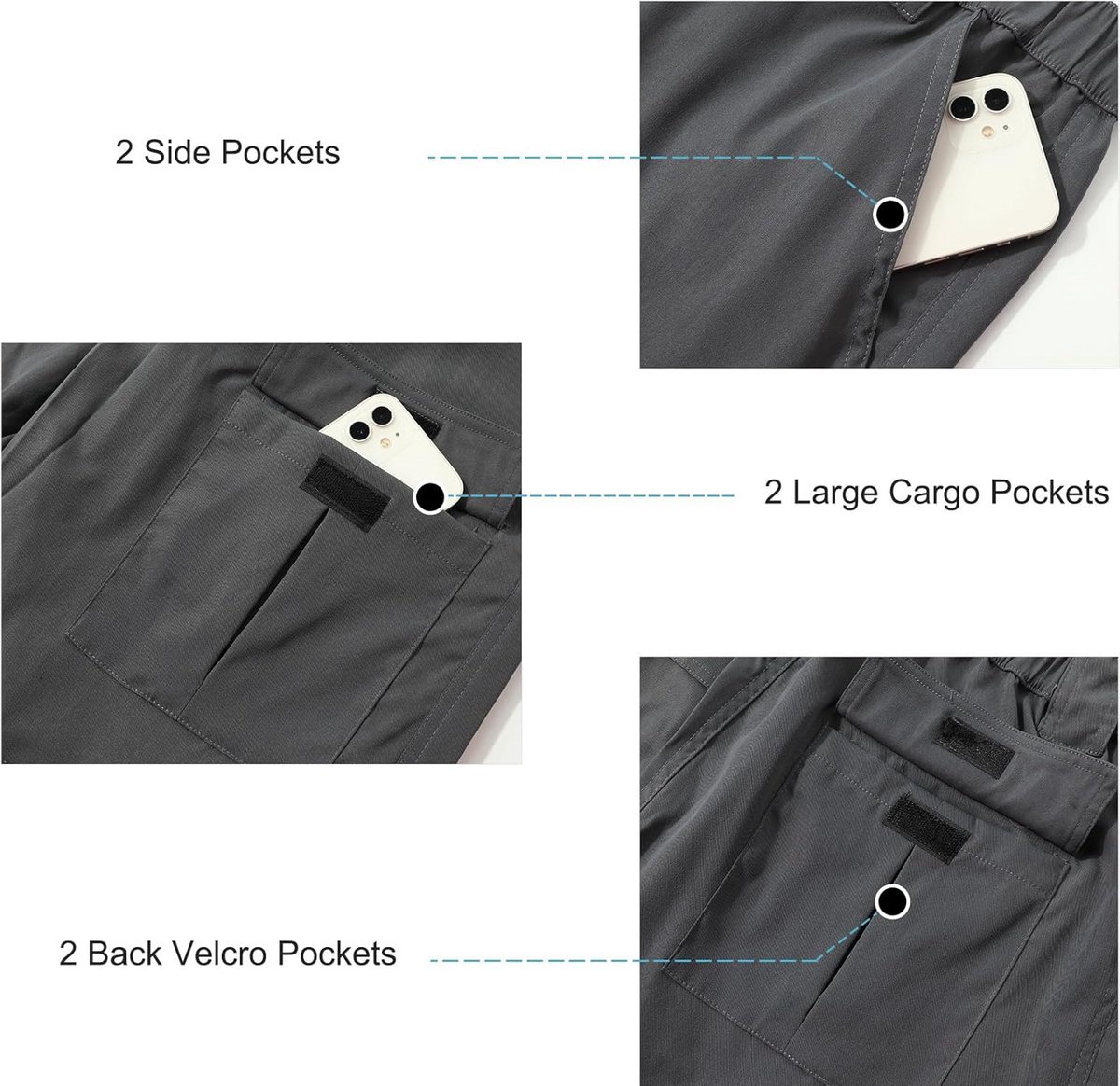 Cargoshorts voor heren - Korte Bermuda Zomer Chino Shorts met 6 Zakken
