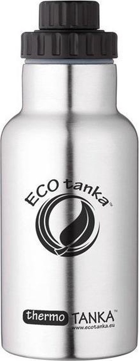 Ecotanka Drinkfles Thermo Tanka 350 Ml Rvs Chroom/zwart