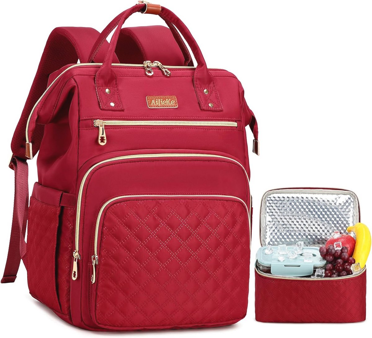 Laptoprugzak 15,6 inch met Lunchtas en Koeler - Ideaal voor Vrouwen