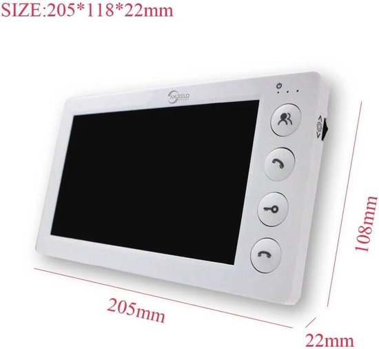 Slimme 7 Inch Video Intercom Deurbel met Nachtzicht en Waterdichte Behuizing — afbeelding 4