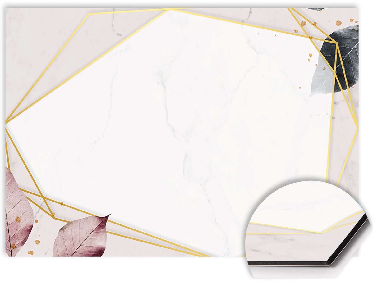 KitchenArt - Geometric Elegance Spatscherm - 120x80 cm - Spatscherm Achterwand Keuken - Spatwand Keuken