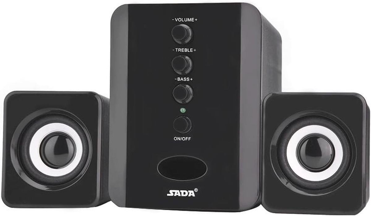 Mini 2.1 Bedrade Luidspreker met Subwoofer voor Laptop en PC - Draagbare Geluidskwaliteit