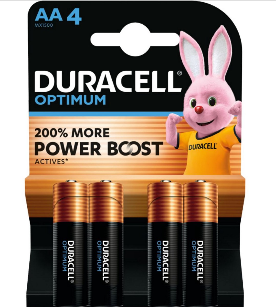 Duracell Optimum Alkaline AA batterijen - 4 stuks