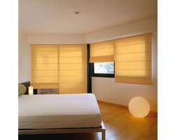 Vouwgordijn 75 x 250 cm in crème kleur - Verschillende maten en kleuren beschikbaar