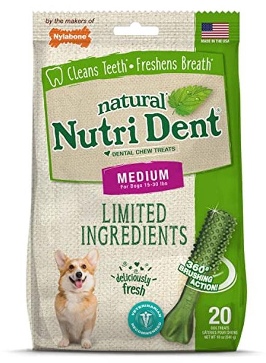 Natuurlijke Tandverzorging voor Honden - Kauwsnacks voor Frisse Adem en Tandreiniging - Medium (20 stuks)