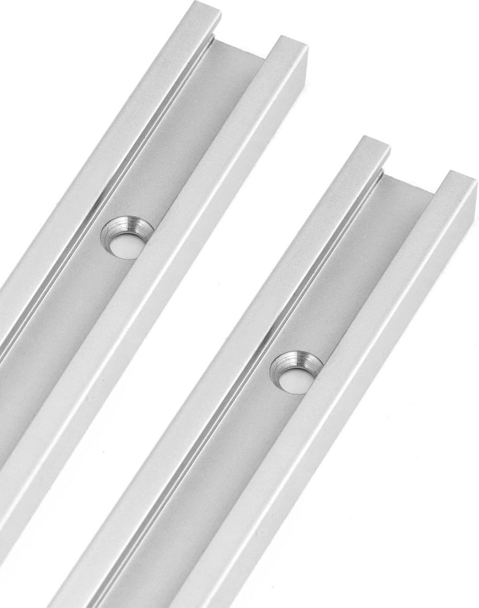 T-Track T-Slot Verstekrail Aluminium 600 mm - 2 Stuks voor Tafelzaagfrees