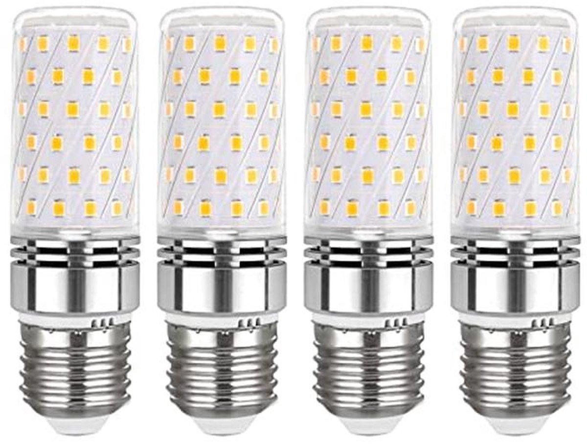 LED Lamp E27 Warm Wit 12W – 1450 lm, 360 Graden Lichten, Niet Dimbaar - Set van 4