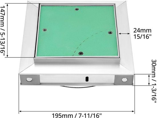 Inspectieluik Voor Gipsplaat 15x15 Cm Aluminium Kozijn Voor 12 5 Mm inspectieluik-voor-gipsplaat-15x15-cm-aluminium-kozijn-voor-12-5-mm