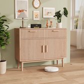Beuken en eiken houten ladekasten