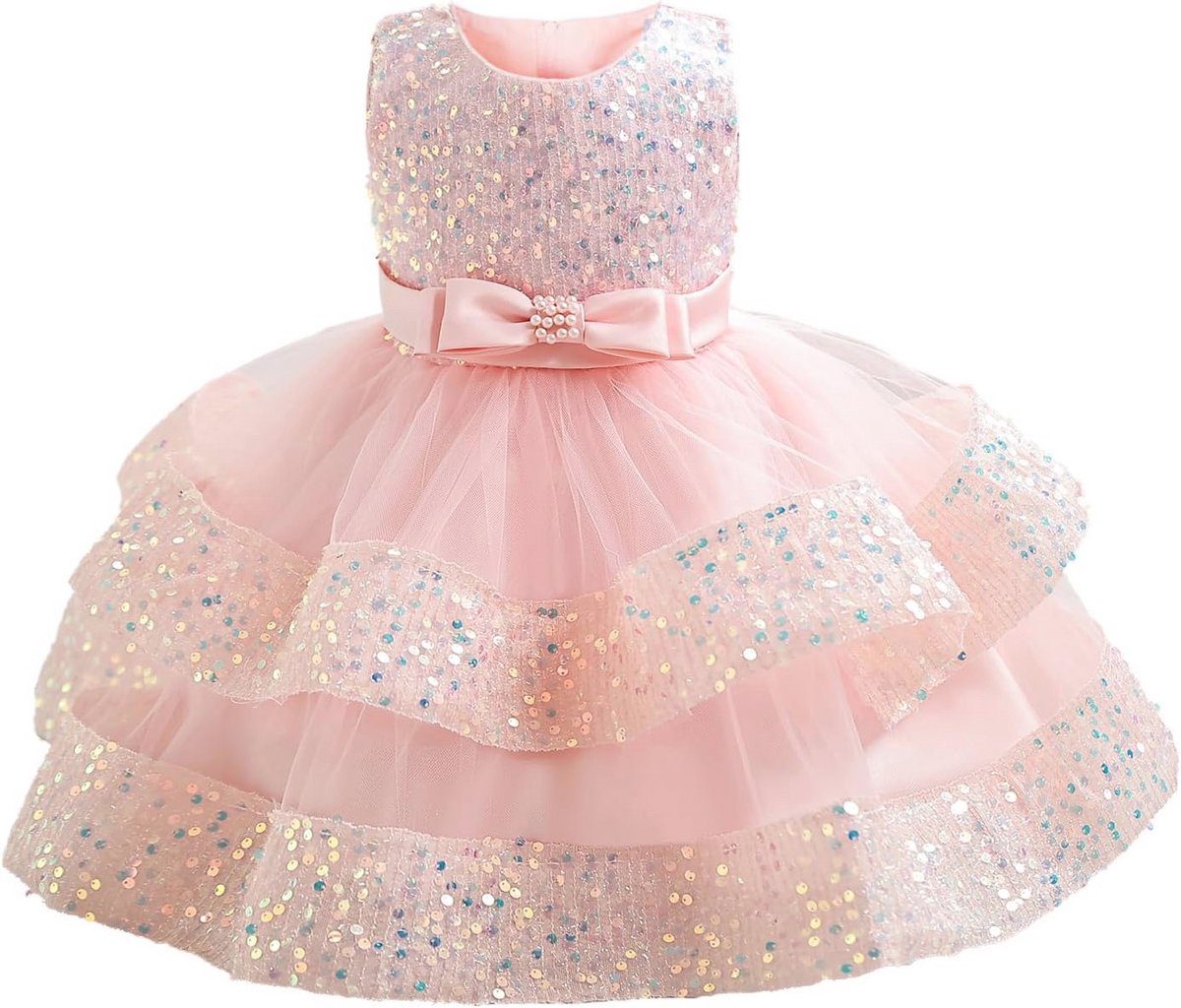 Miipat, Jurk voor babymeisjes, tule, pailletten, mouwloos prinsessenjurk, peutermeisje, formele feestjurken, bloemmeisjes, verjaardag. bruiloft, verkiezingsjurk