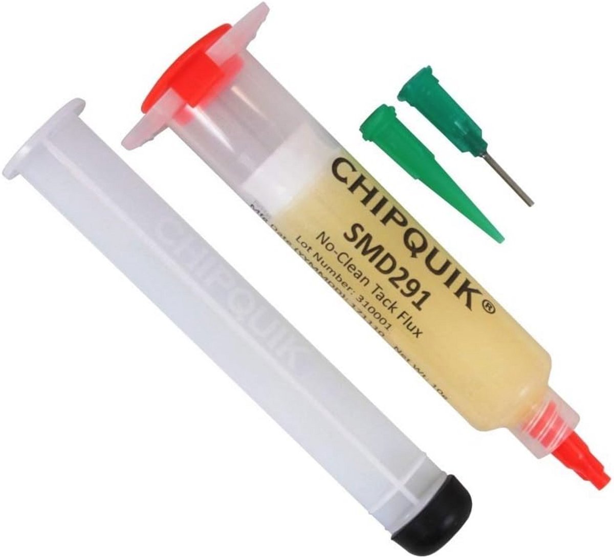 Tack Flux SMD291 - 10cc Syringe met Plunjer en Tip voor Solderen en Herstel