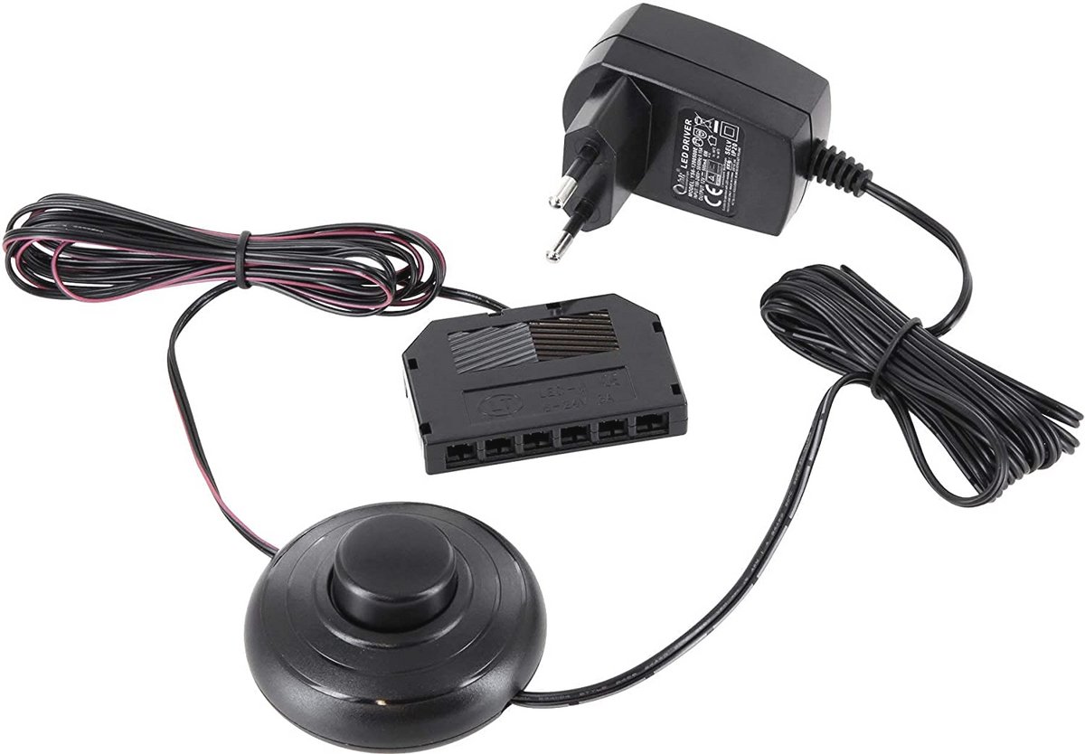 Mini Versterker en LED Transformator Set 6W met Fusschakelaar en 6-voudige Verdeling