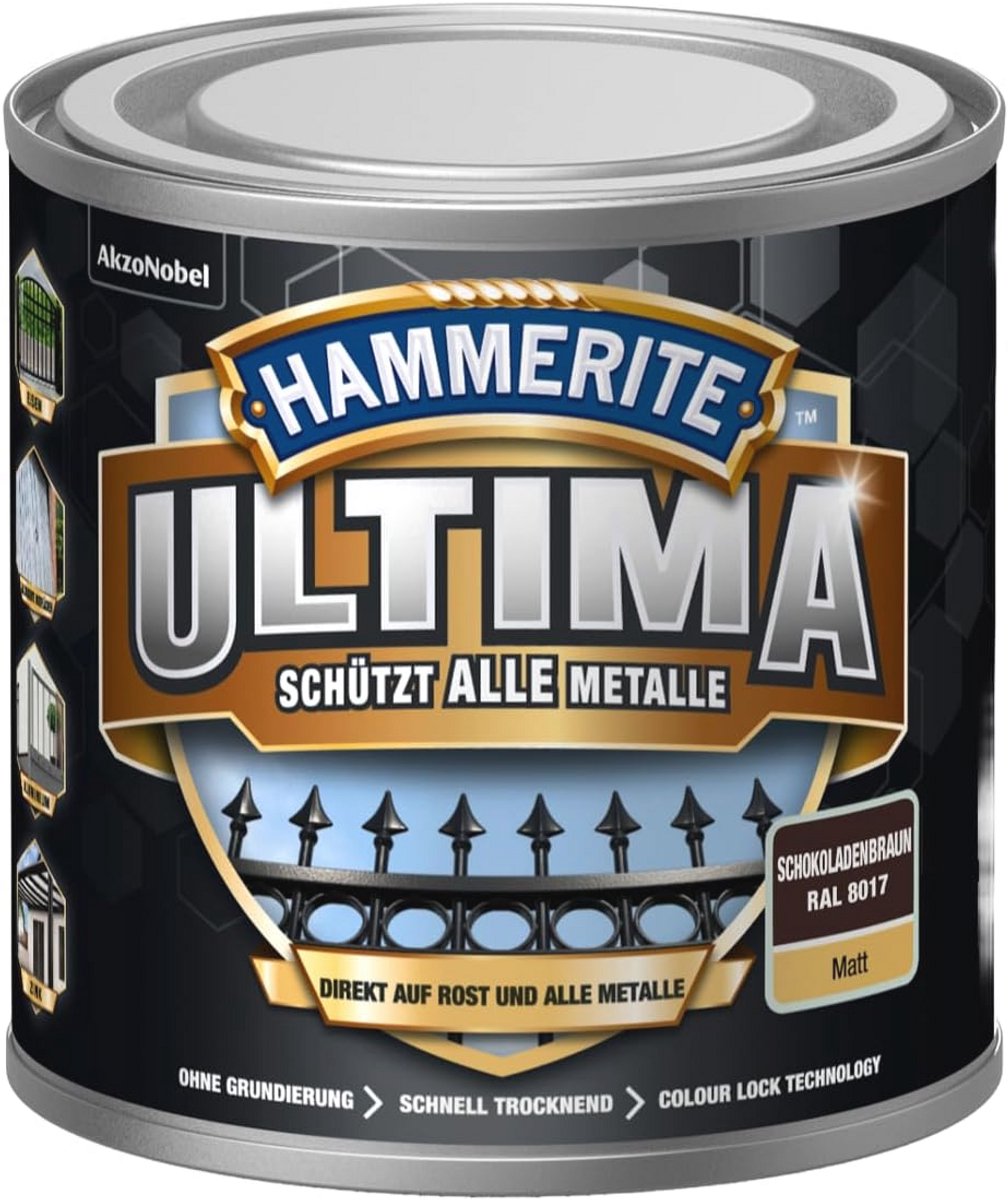 Metaalbeschermende Lak voor Buiten - Chocoladebruin RAL8017, 250 ml