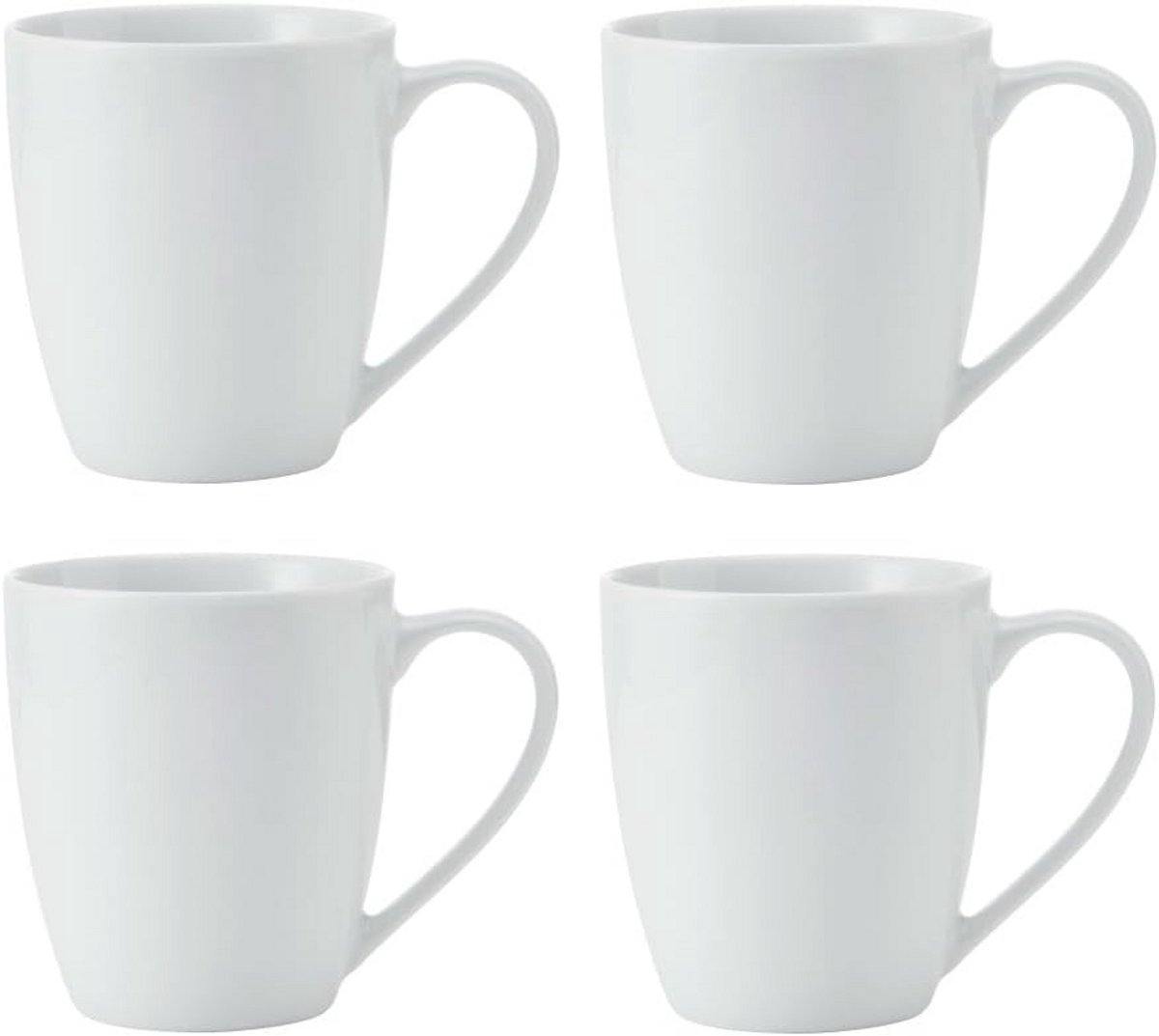 Porseleinen Mok Set 4st, 380ml, Cadeauverpakking, Wit