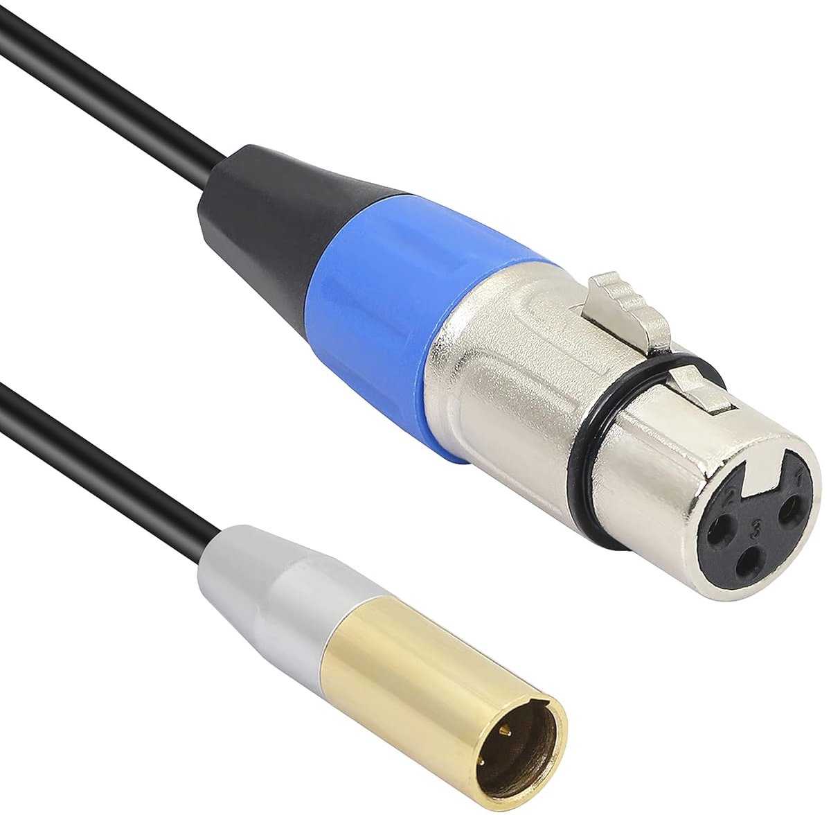 Mini XLR naar XLR Adapterkabel voor Camera's - 0,3M Microfoon Audiokabel