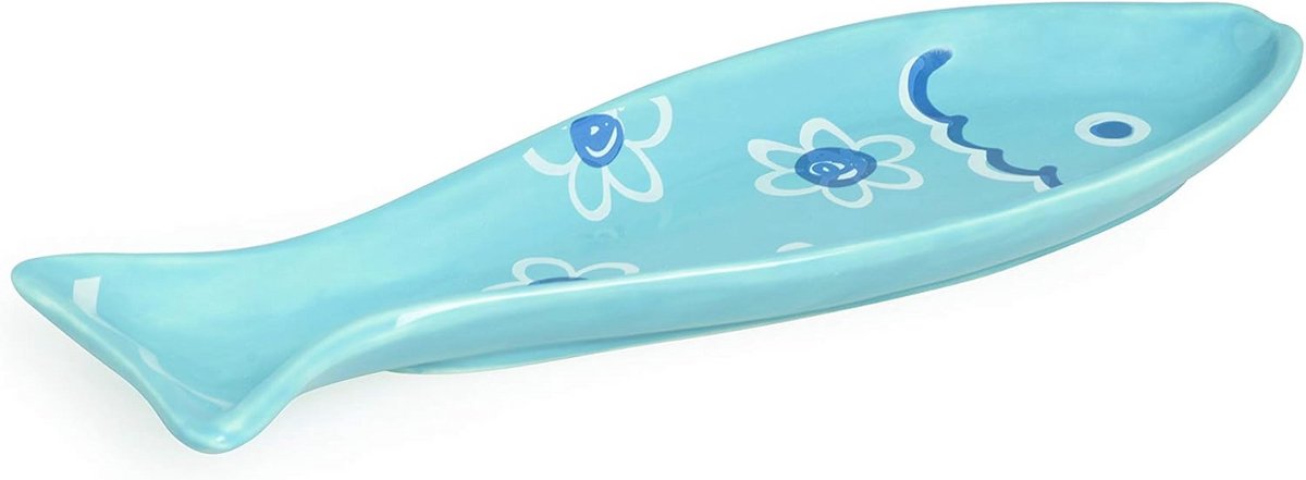 Keramisch Serveerbord met Oceaanvis Design - Blauw