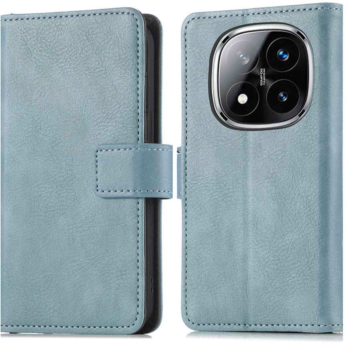 imoshion Hoesje - Geschikt voor Xiaomi Redmi Note 14 Pro (4G) - Luxe Bookcase - Lichtblauw