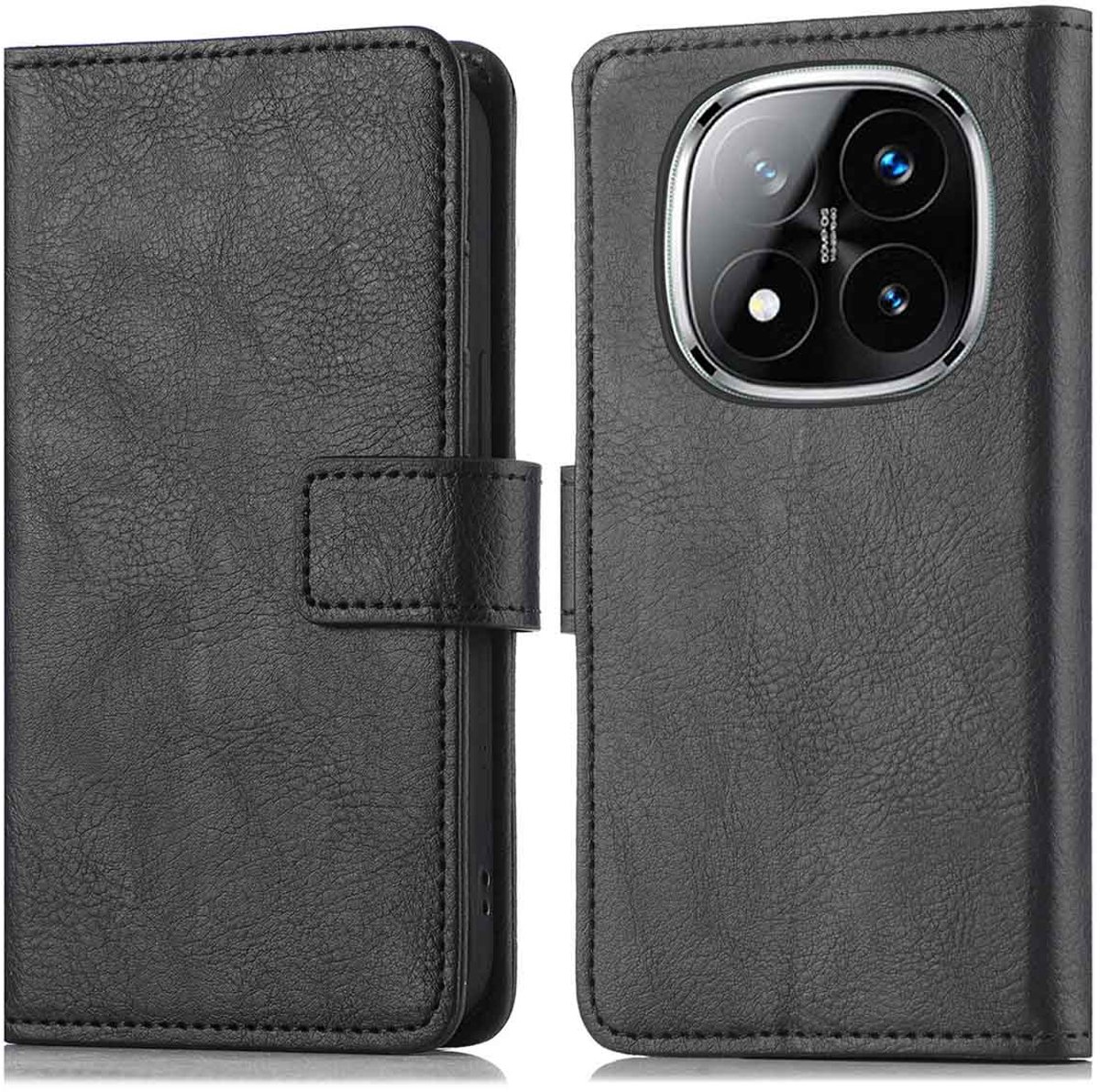 imoshion Hoesje - Geschikt voor Xiaomi Redmi Note 14 Pro (4G) - Luxe Bookcase - Zwart