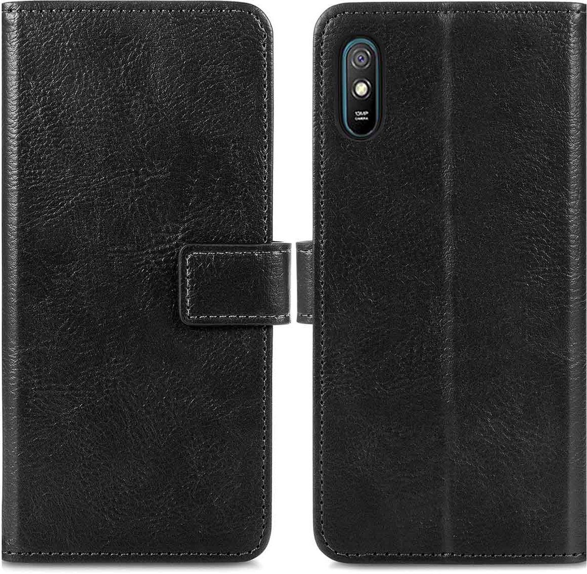 imoshion Hoesje - Geschikt voor Xiaomi Redmi 9A - Luxe Bookcase - Zwart