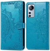 Coque Xiaomi 12 Lite iMoshion Mandala Booktype - Turquoise