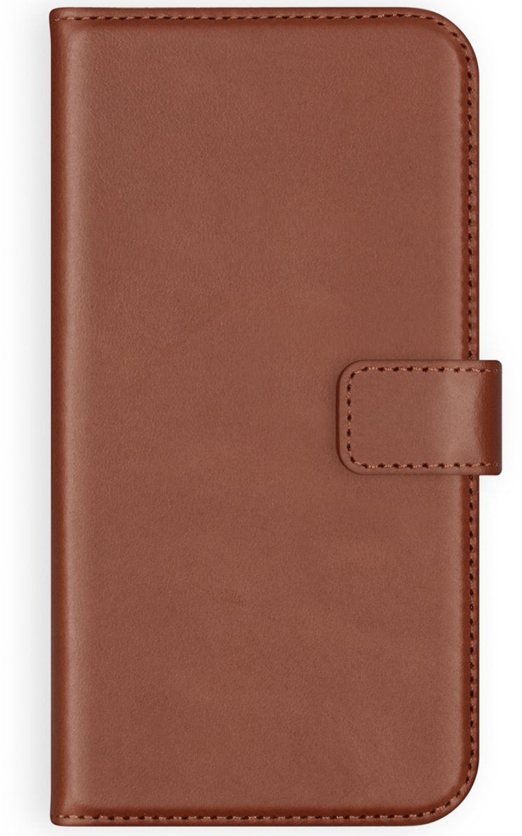Selencia Hoesje - Geschikt voor Apple iPhone 11 Pro - Echt Lederen Bookcase - Lichtbruin