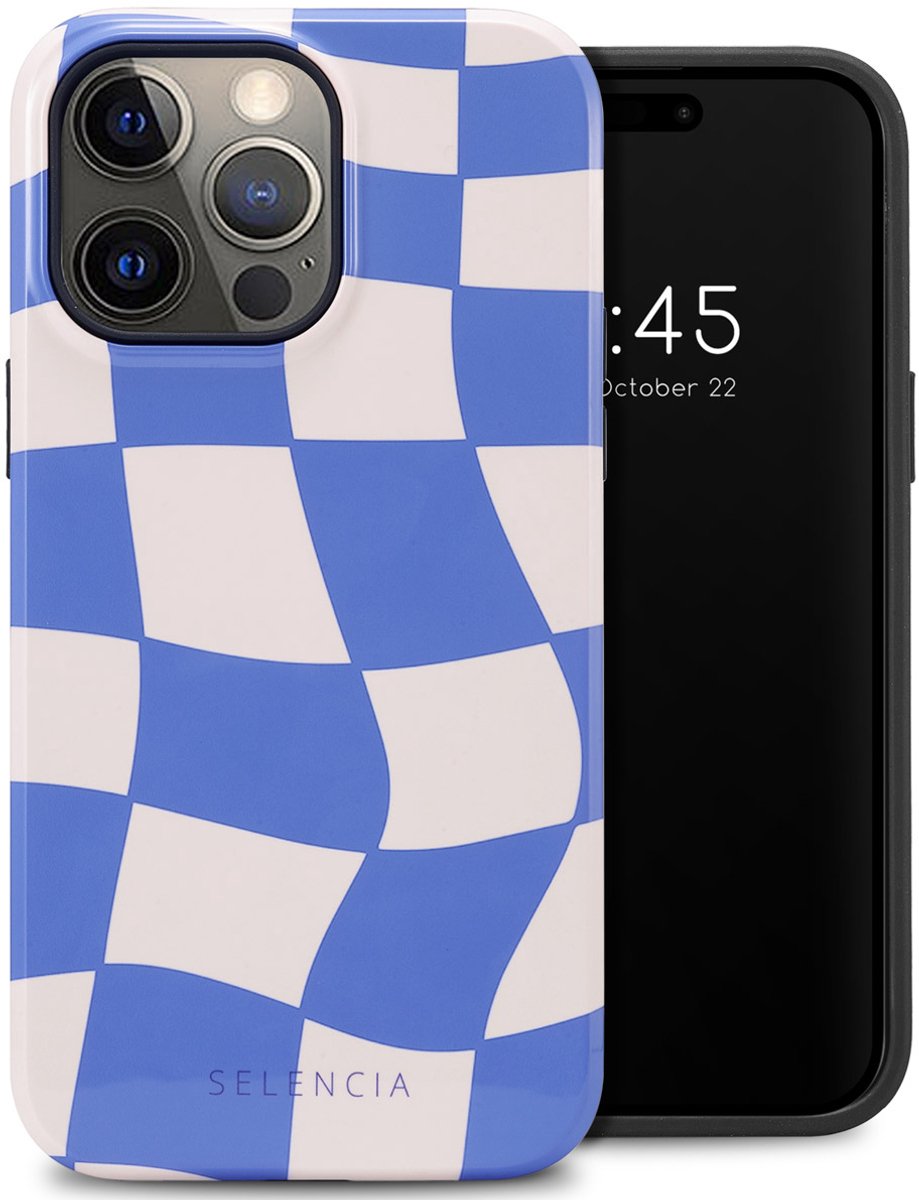 Selencia Hoesje - Geschikt voor Apple iPhone 14 Pro Max - Backcover - Groovy Sapphire Blue