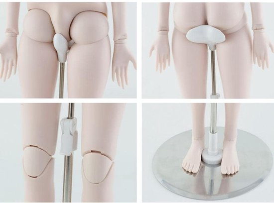 Daity Twee verstelbare standaards - 25-38 cm hoog - geschikt voor poppen en accessoires op schaal 1/4 en 1/3 - en te gebruiken voor poppen met kogelgewrichten en beweegbare poppen. van daity — afbeelding 5