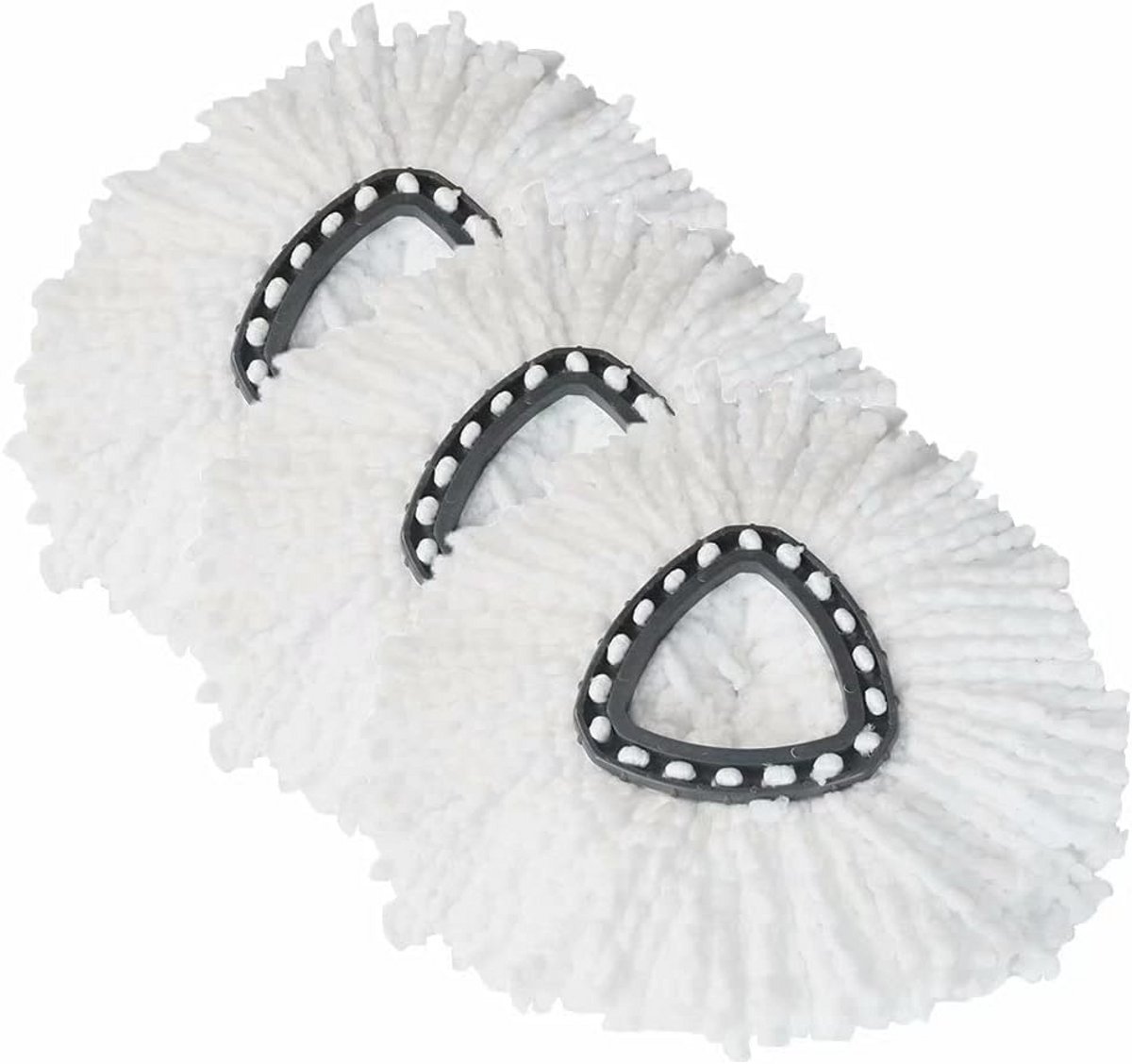 3 Pack Microfiber Spin Mop Heads - Vervangingen voor Gemakkelijk Schoonmaken