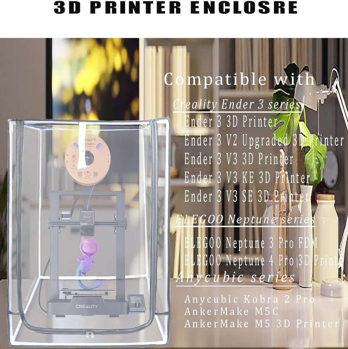 Stofdichte en Ruisonderdrukkende Hoes voor 3D-printers - Bol