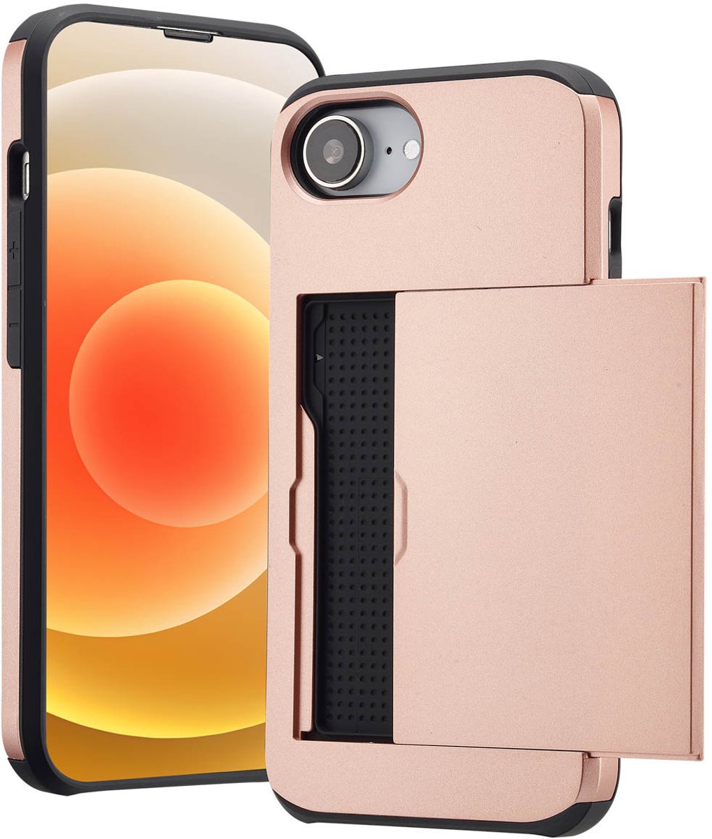 imoshion Hoesje met Pasjeshouder - Geschikt voor Apple iPhone 17e / 16e - Rosé Goud