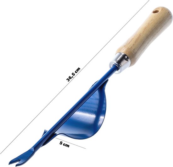Efficiënte handmatige onkruidsteker van roestvrij staal met houten handvat (36,5 cm) — afbeelding 5