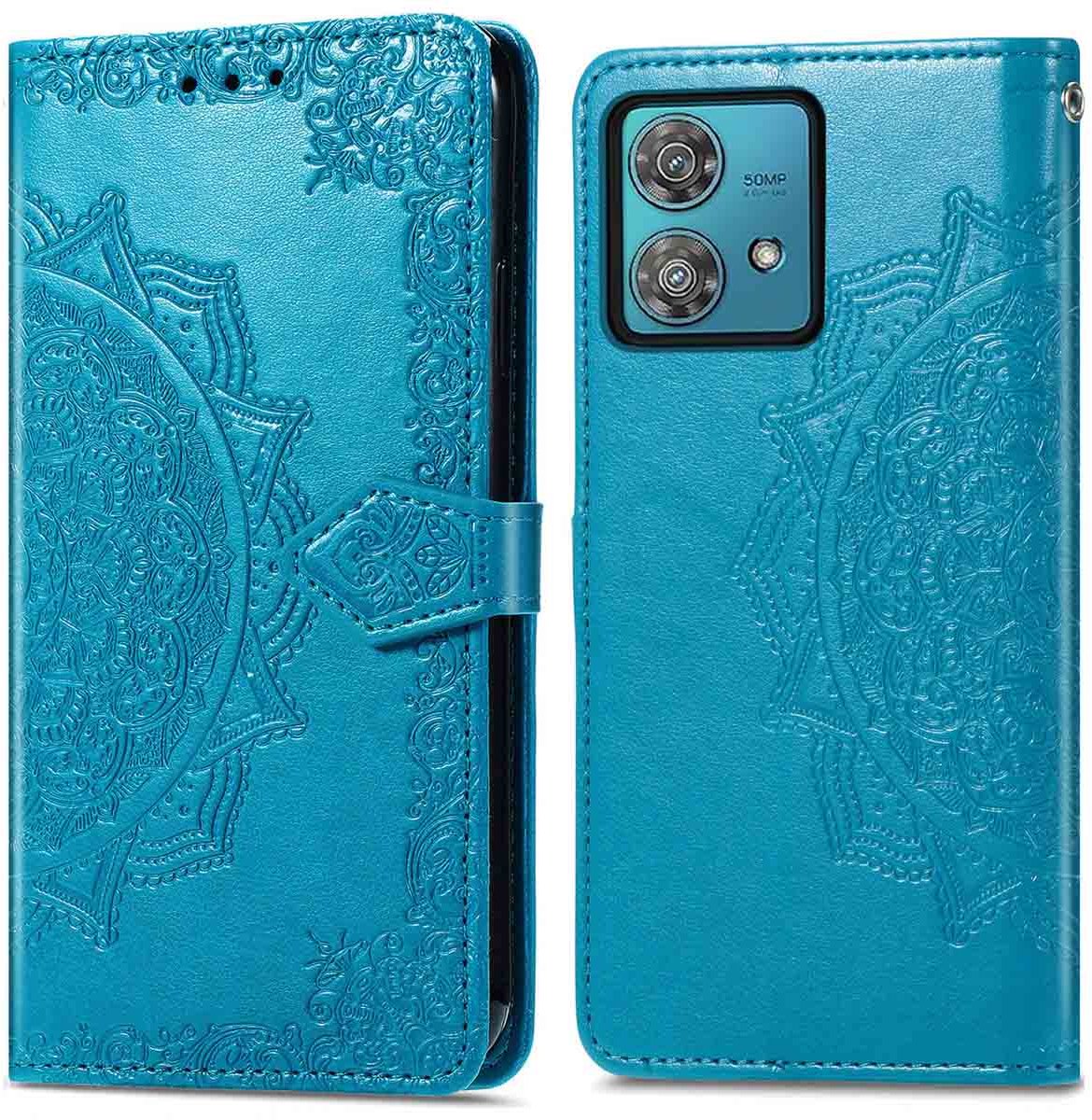 imoshion Hoesje - Geschikt voor Motorola Moto G84 - Mandala Bookcase - Turquoise