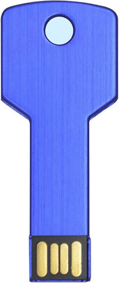 Pendrive, USB-stick, metaal, 32 GB, 64 GB, 128 GB, extern geheugen, waterdicht, PC LAPTOP Notebooc AUTO A002 (32 GB, blauw)