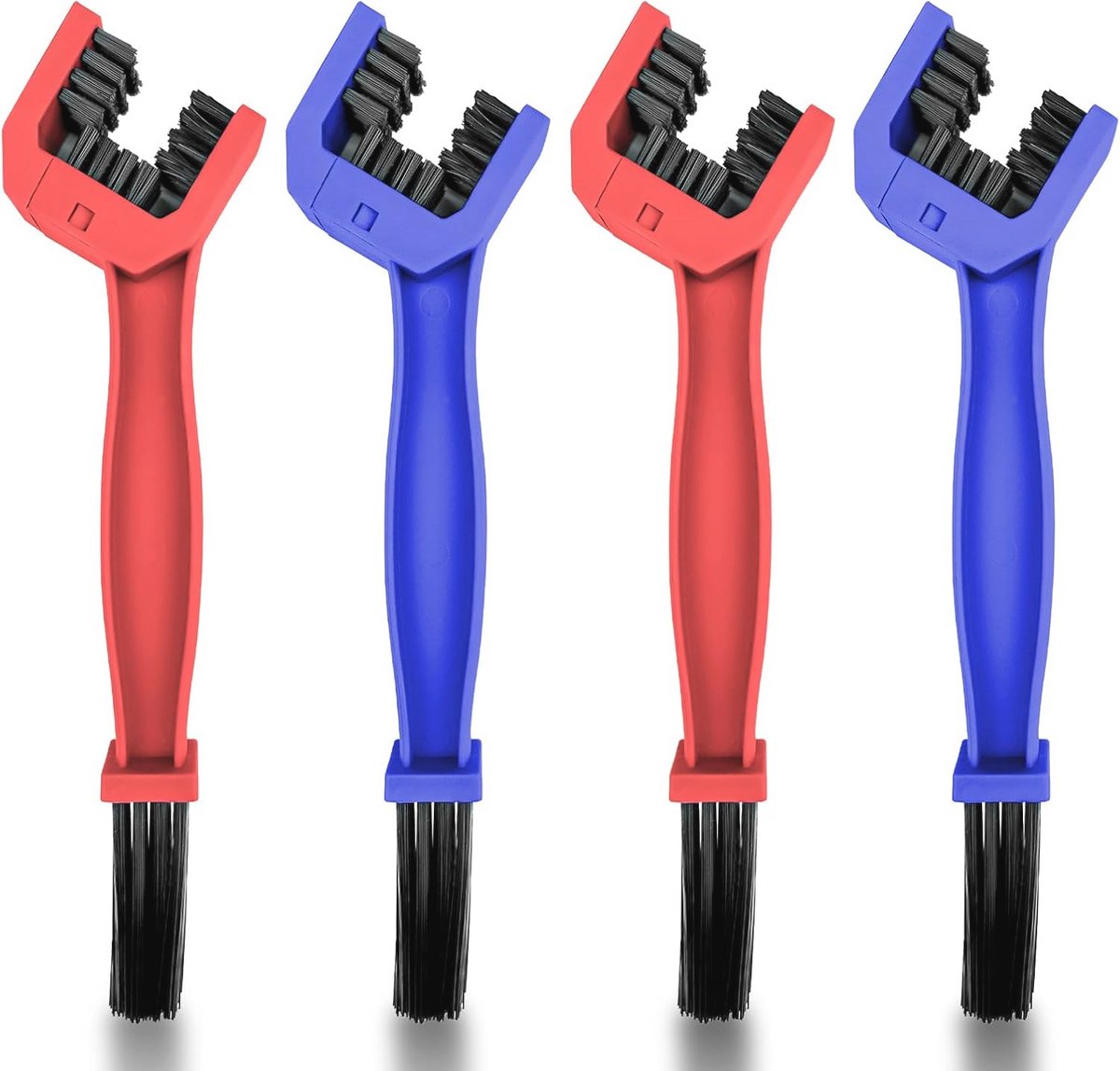 4 Stuks Kettingreinigingsborstels voor Motorfiets en Fiets – Comfortabele Handgreep