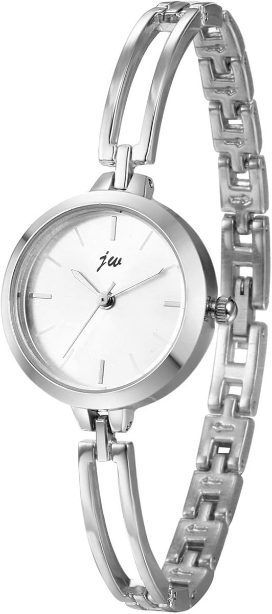 Dames Horloge Analoog Quartz Roze Goud Zilver Metalen Band Elegante Armband