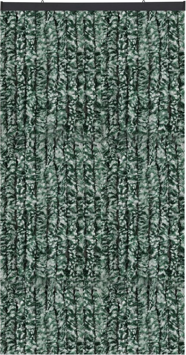 Pluisgordijn Groen Gemêleerd 120x250 cm - Insectenwering voor Deur en Keukendeur