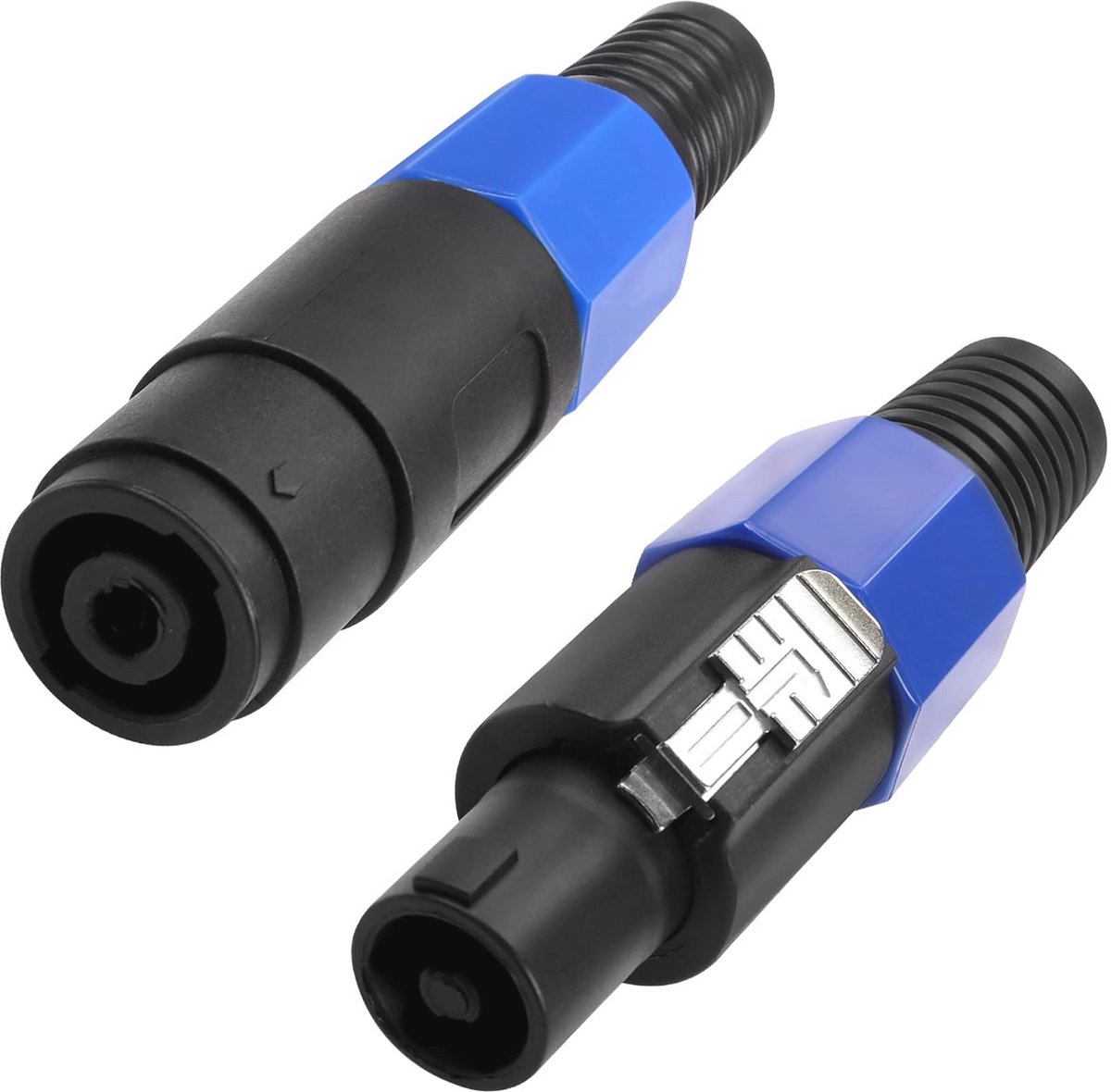 4-polige Speakon-stekker met draaisluiting en busadapter - 2-pack