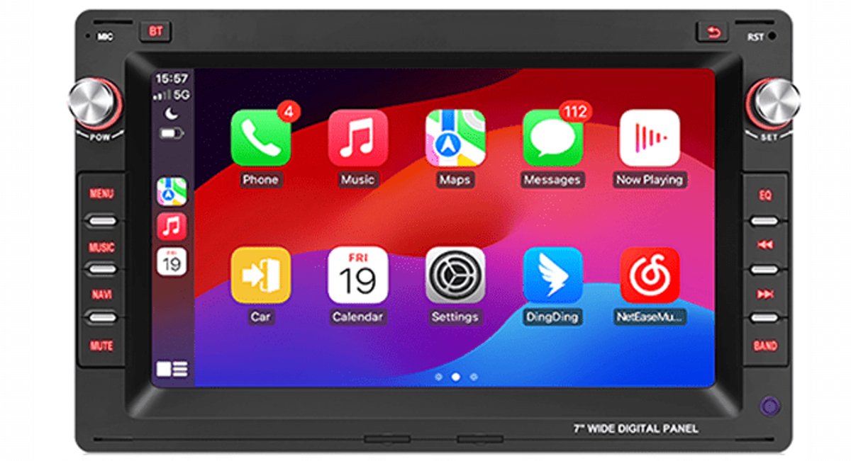 VCTparts® CarPlay & Android Auto Scherm voor VW Golf, Passat, Polo, Bora, Jetta, T5, Sharan (1997–2003) – Draadloos Multimedia Touchscreen, GPS Navigatie – Inbouwen / Inbouwservice / Installatie