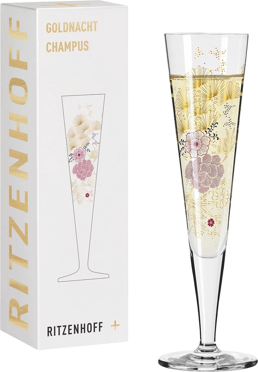 Elegant champagneglas met echt goud - 200 ml - Perfect voor speciale gelegenheden