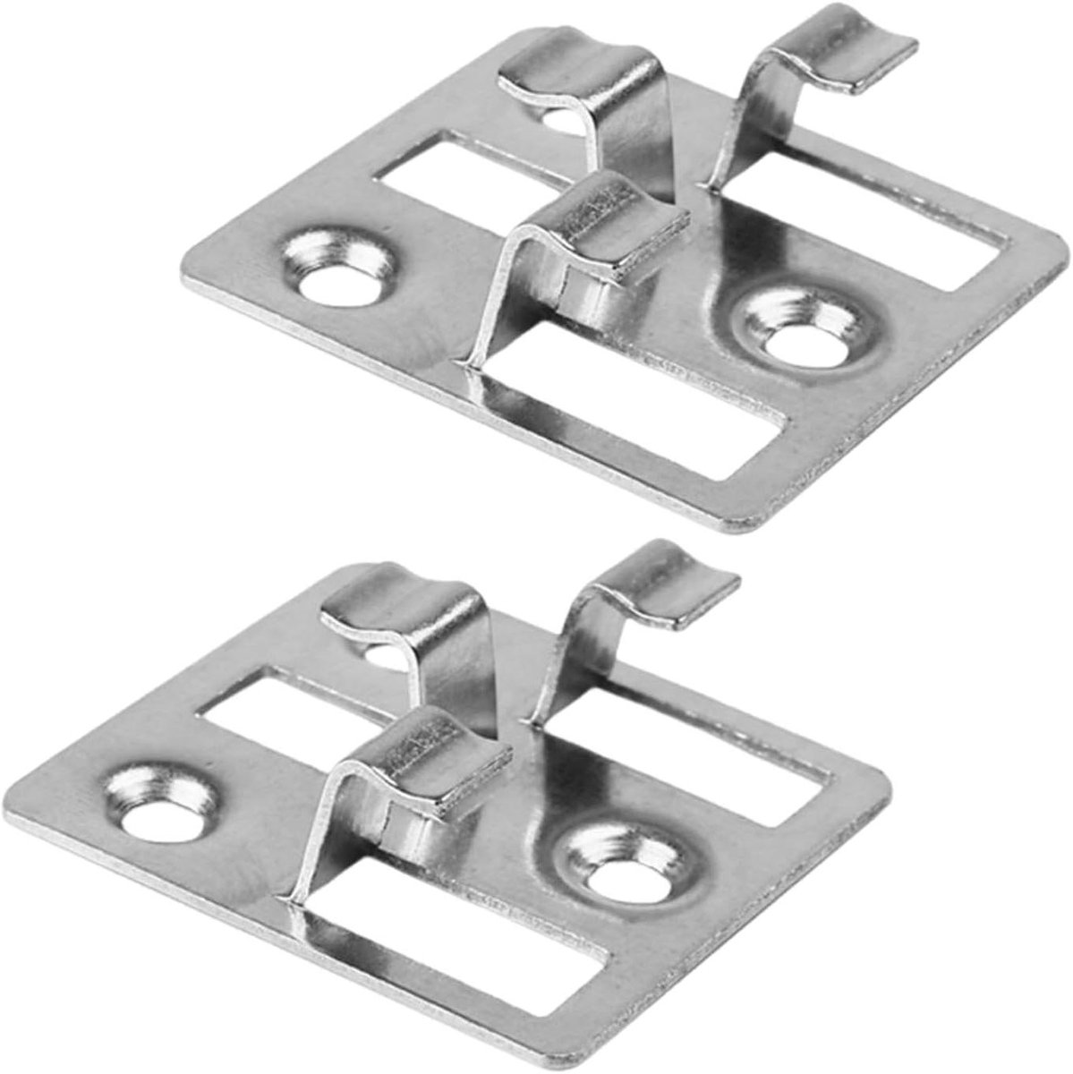 Allecta - Roestvrij stalen clips voor terrasbevestiging van WPC-planken en bamboe vloeren - Zilver - 3 x 7 mm