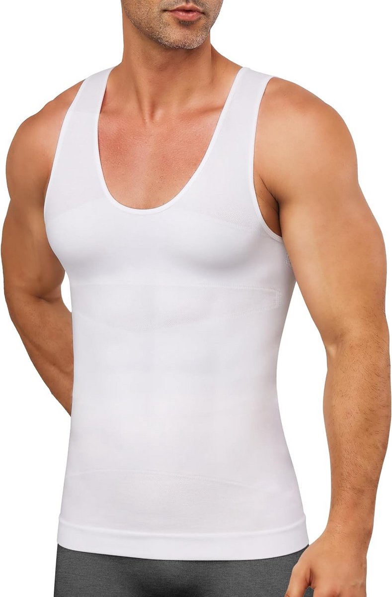 Compressie Vest Heren voor Afslanken en Tummy Control - Naadloos Shapewear Shirt