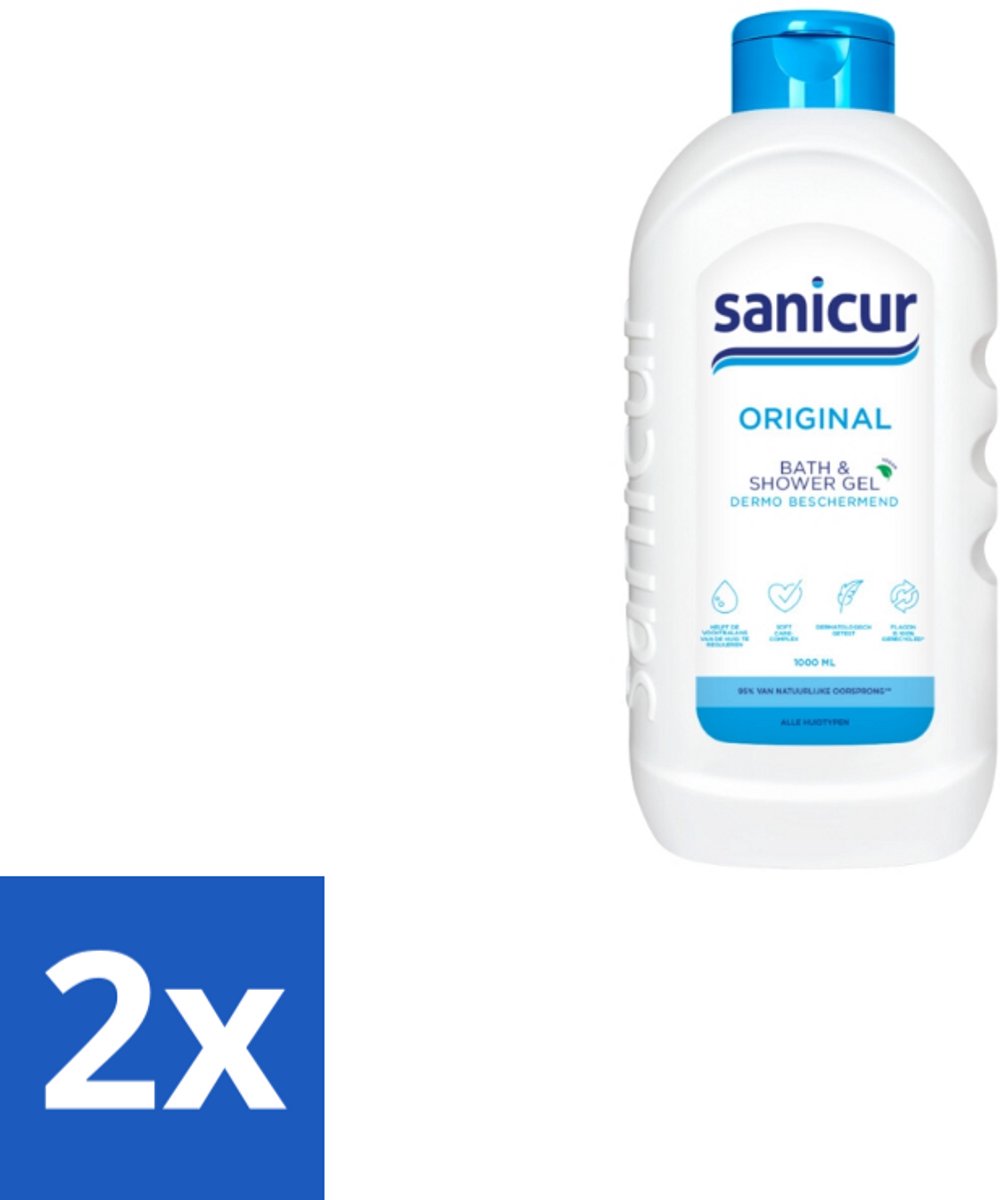 Sanicur – Bad & Douchegel – Original – 1000 ml - Voordeelverpakking - 2 stuks