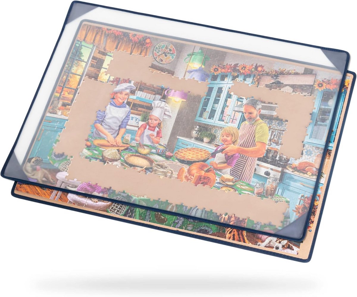 Puzzelbord met Sorteerschalen en Draagbare Afdekking voor Puzzels tot 1000 Stukjes